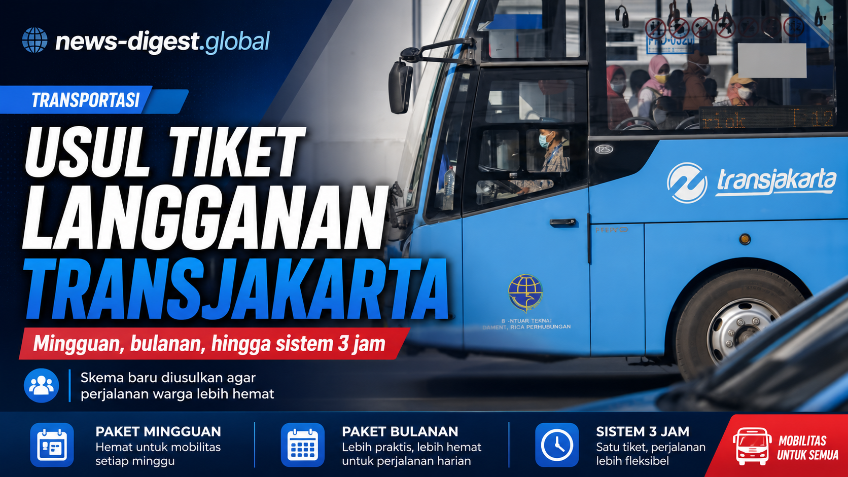 DTKJ Usulkan Tiket Langganan Transjakarta Mulai Rp45 Ribu dan Tarif Berlaku 3 Jam