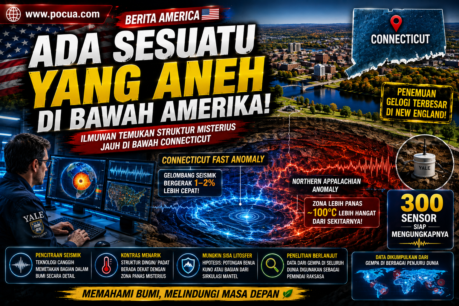 Misteri di Bawah Amerika, Ilmuwan Temukan Struktur Aneh Tersembunyi Jauh di Bawah Connecticut