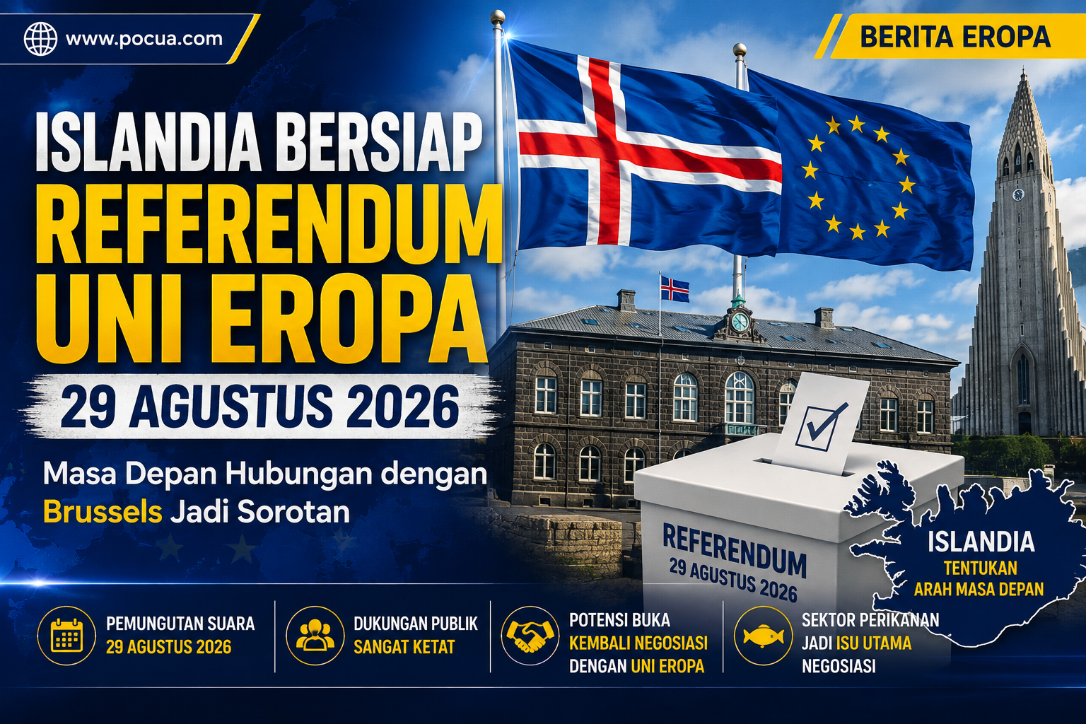 Islandia Bersiap Gelar Referendum Uni Eropa, Masa Depan Hubungan dengan Brussels Jadi Sorotan