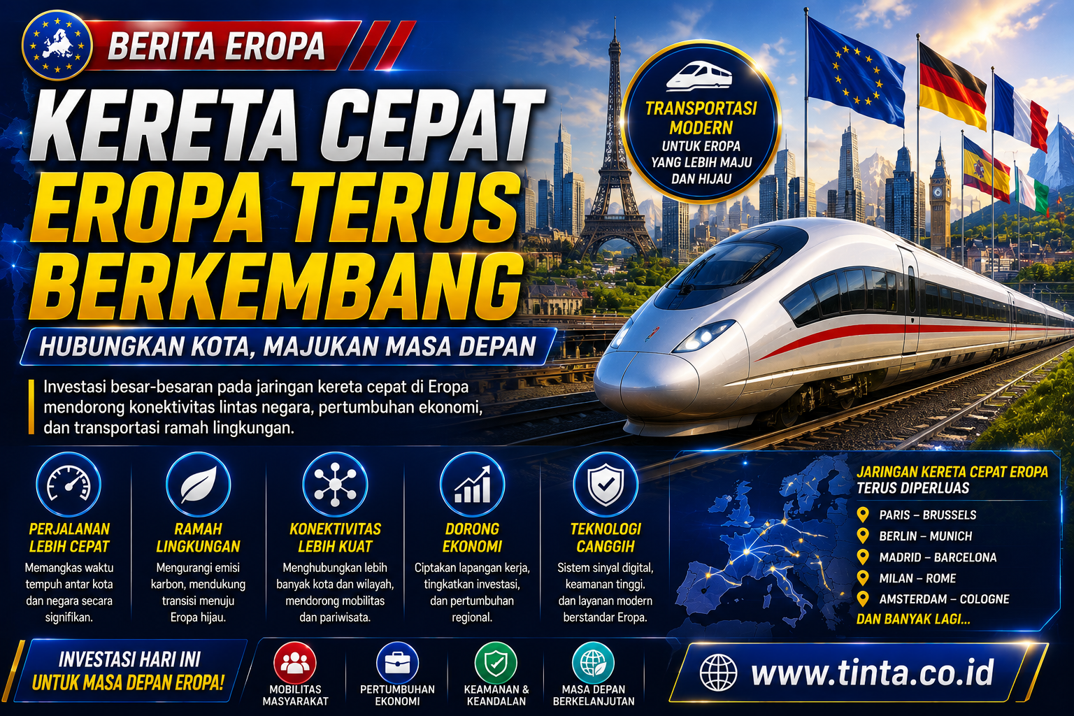 Eropa Perluas Jaringan Kereta Cepat, Mobilitas Ramah Lingkungan Jadi Prioritas Baru