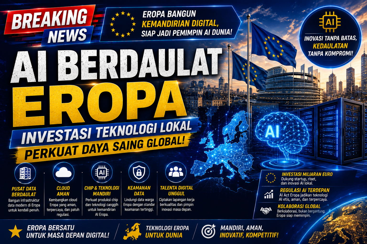 Eropa Percepat Pengembangan AI Berdaulat, Investasi Teknologi Lokal Semakin Meningkat