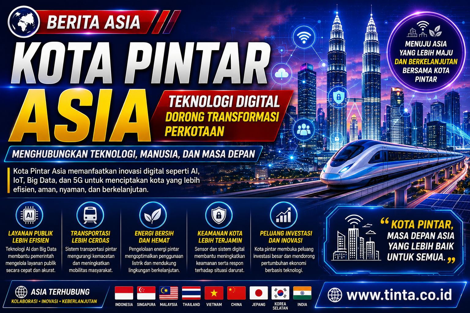 Asia Percepat Pengembangan Kota Pintar, Teknologi Digital Dorong Transformasi Perkotaan