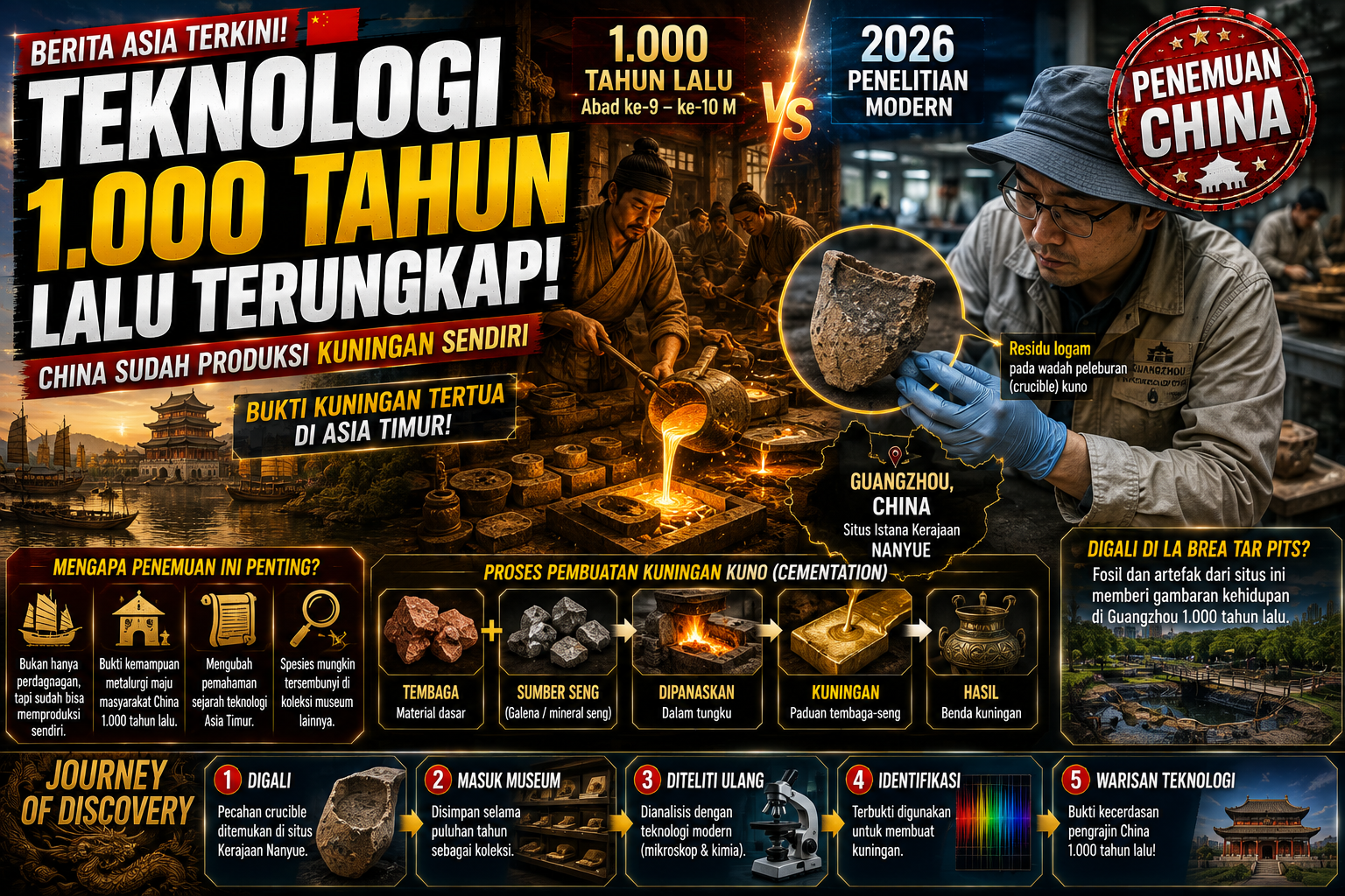 Teknologi 1.000 Tahun Lalu Terungkap, China Ternyata Sudah Memproduksi Kuningan Sendiri