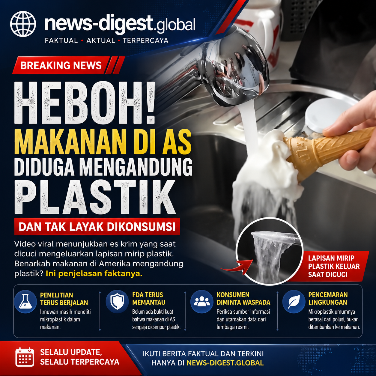 Viral Klaim Makanan di Amerika Mengandung Plastik, Benarkah Berbahaya? Ini Penjelasan Faktanya