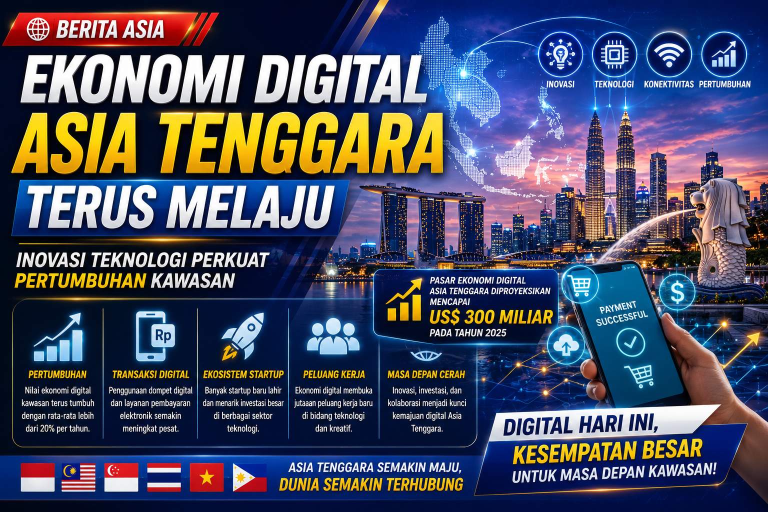 Ekonomi Digital Asia Tenggara Terus Melaju, Inovasi Teknologi Perkuat Pertumbuhan Kawasan